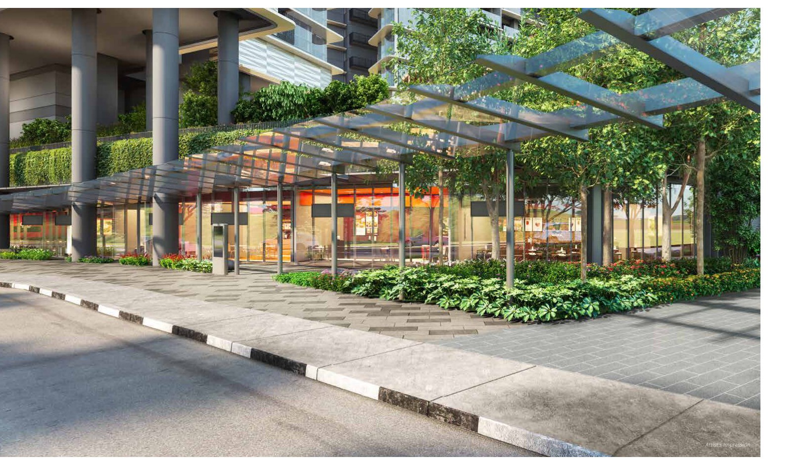 Street-level arrival (artist’s impression)